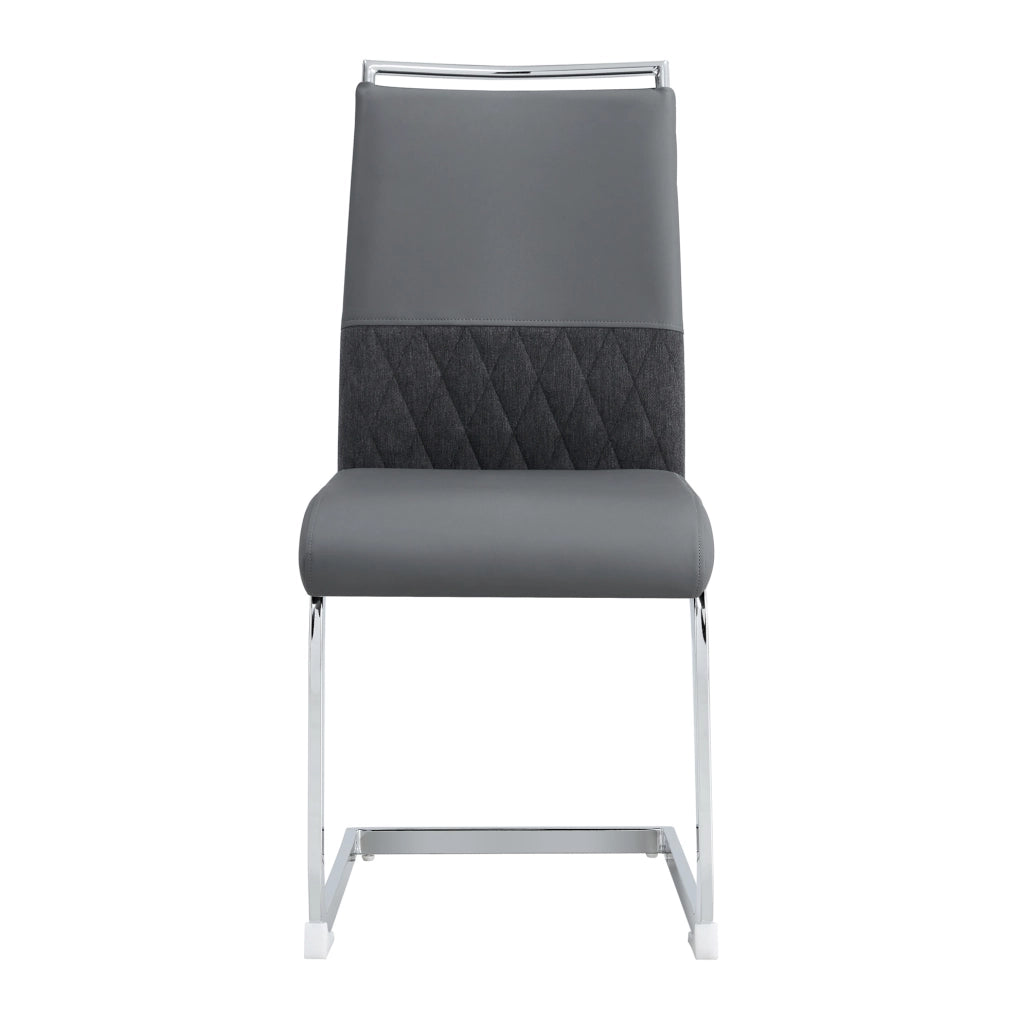 Sedia moderna grigia ergonomica con schienale imbottito