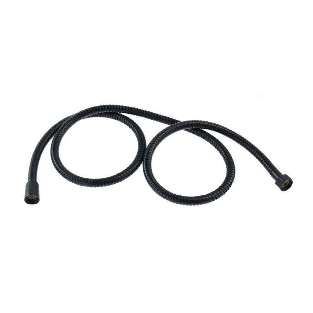 Trade Shop - Tubo Laccio Flessibile Doccia Doccetta Vasca Bagno 1.5 Mt Universale 87135 Nero -