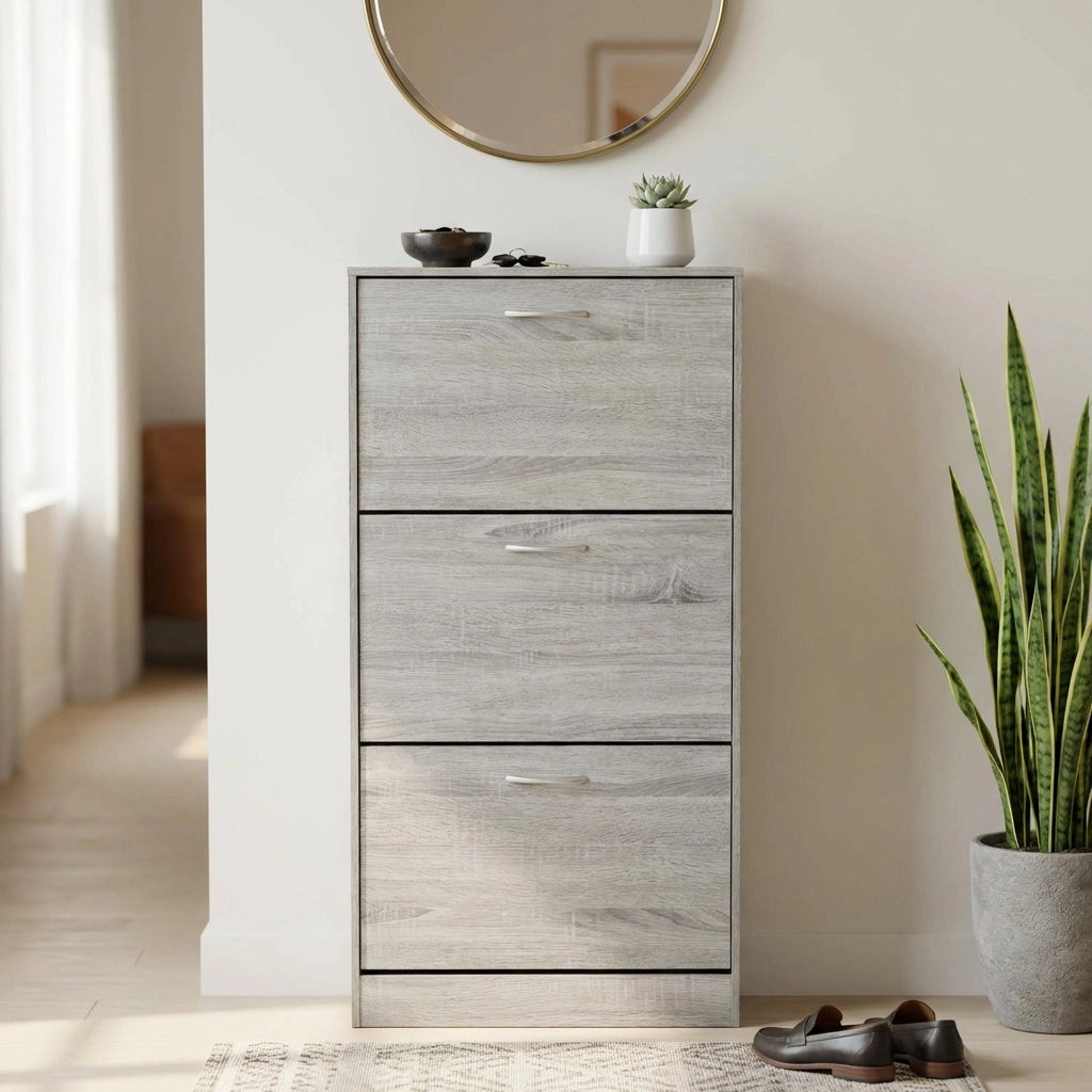Scarpiera con 3 ante in Legno cm 60x24x115 - VALE