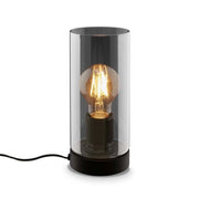 Lampada da tavolo Fumi E27  h 23,5 cm nero