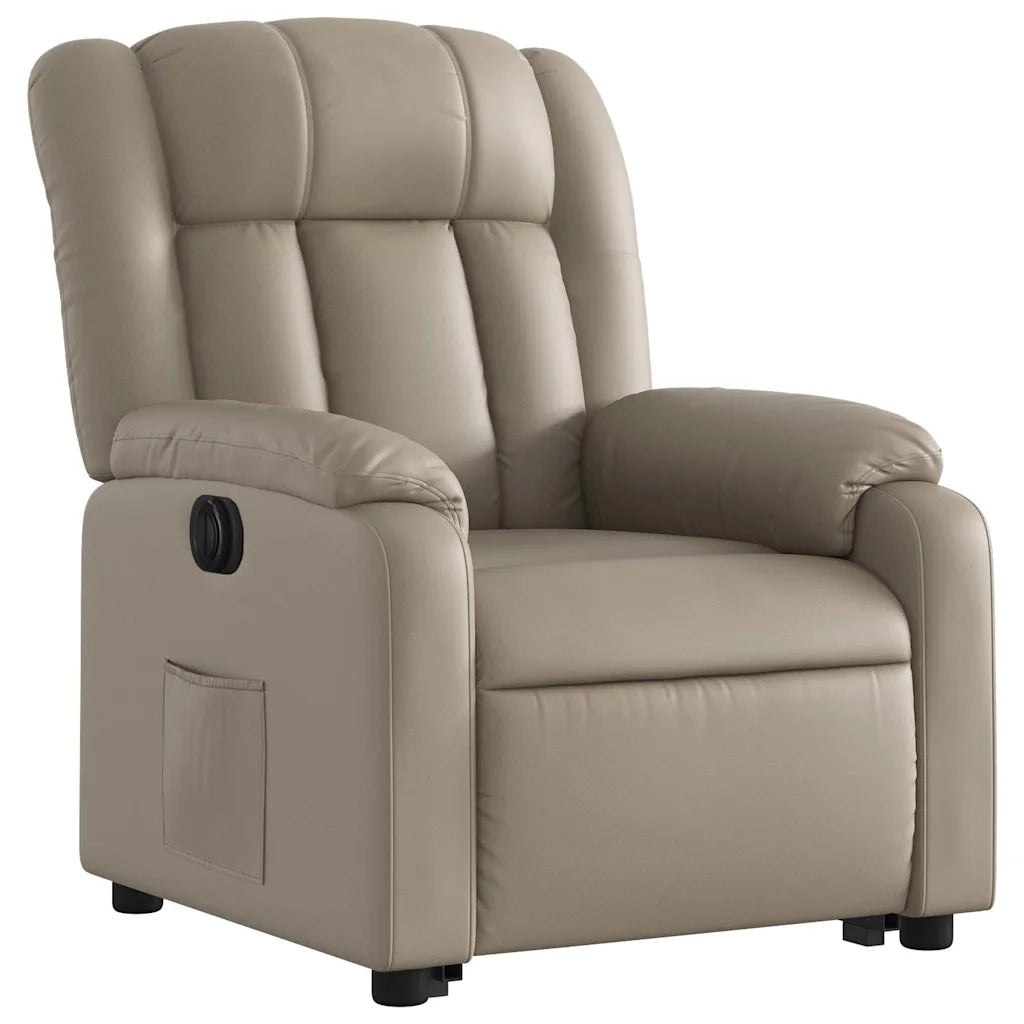 Poltrona Alzapersona Reclinante Elettrica Cappuccino Similpelle 3205284