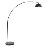Lampada da terra a braccio struttura in metallo e paralume regolabile nero in stile moderno per soggiorno e camera da letto