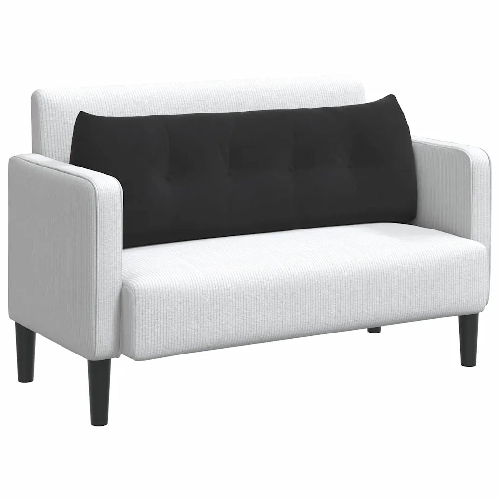 Cuscino per Schiena Nero 140 x 24 x 50 cm Velluto