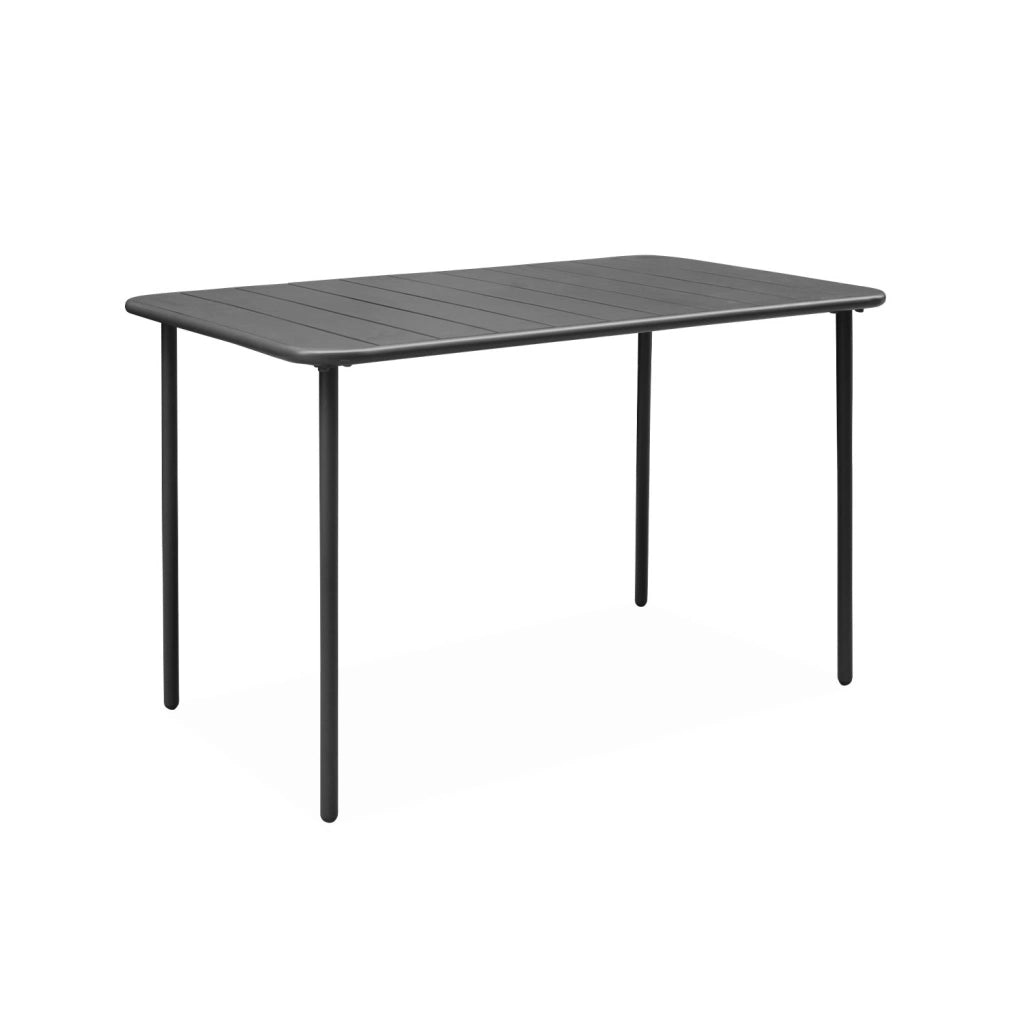 Tavolo da giardino in acciaio, 4 posti, 120cm, antracite