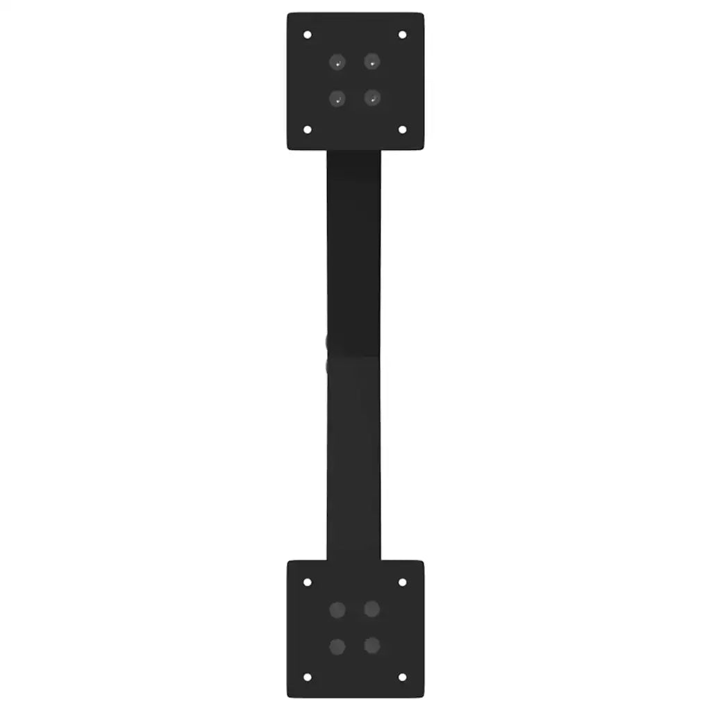 vidaXL Gambe per Tavolino da Caffè a X 2 pz Nere 50x(30-31) cm Acciaio