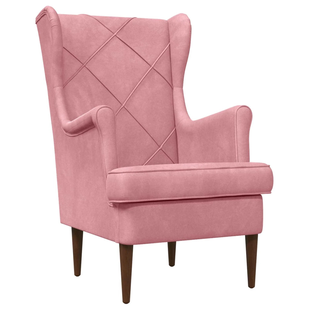 Poltrona con Ottomano 2 pz Rosa Velluto 3418845