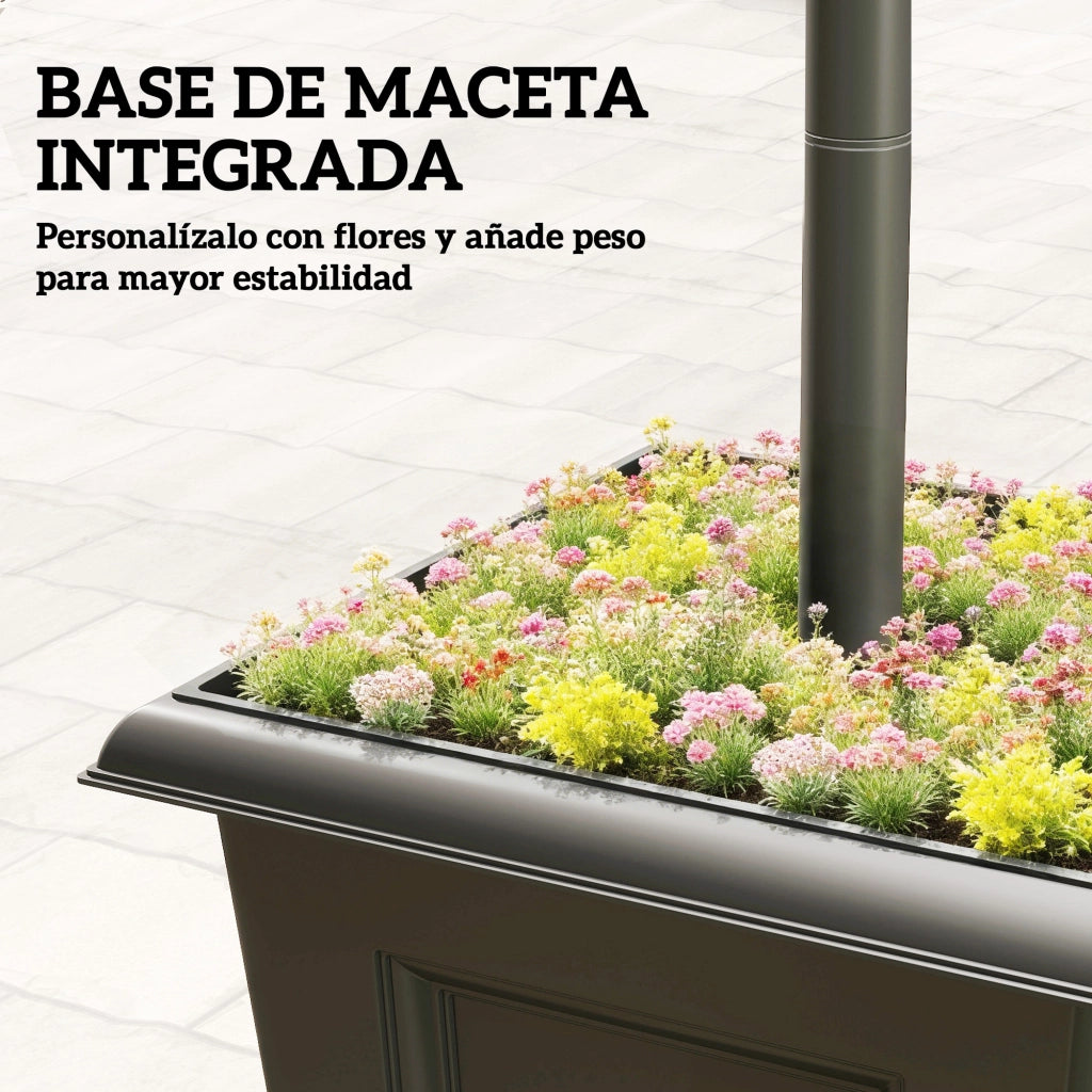 Lampada Solare da Giardino con Fioriera ¨C zephmum ¨C 3 Luci Impermeabile Altezza Regolabile