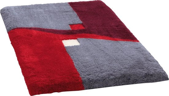 Matte da bagno antiscivolo, rossa, dimensioni 70x120 cm - materasso da bagno confortevole con alta densità, adatto per pavimenti radianti (altre misure)