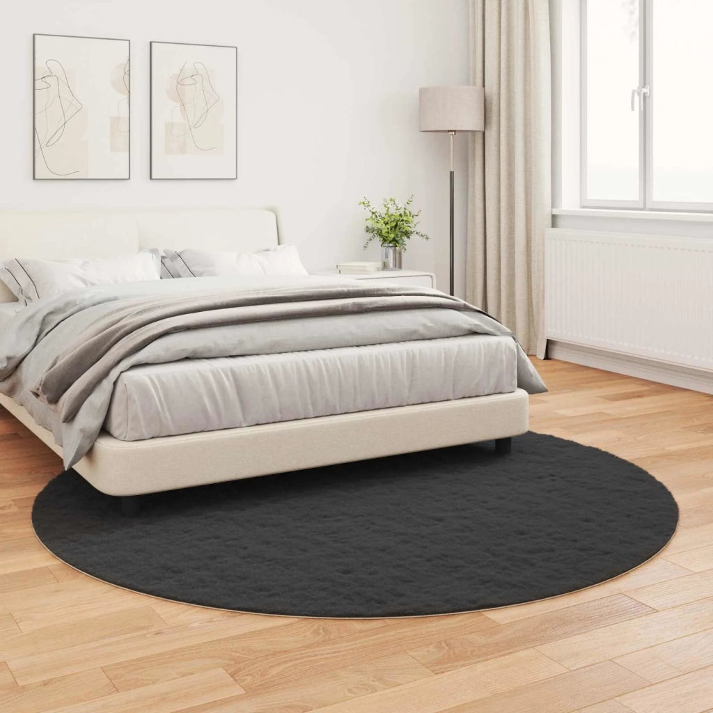 Tappeto antiscivolo in sintetica di coniglio OLITE Nero 42021737