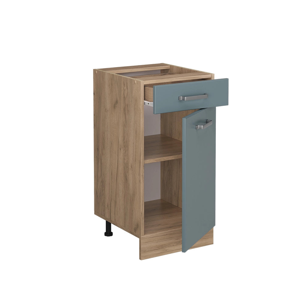 Vicco Mobiletto base per cucina Grigio-blu 40 cm , PL Rovere