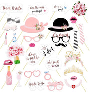 Accessori per fotobooth - Decorazioni per matrimoni - Leggero e sostenibile - 32 pezzi - Ideale per matrimoni e festeggiamenti