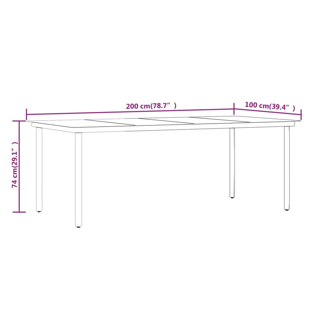 Set da pranzo da giardino per esterni 7 pezzi con cuscini grigio 02_0014170