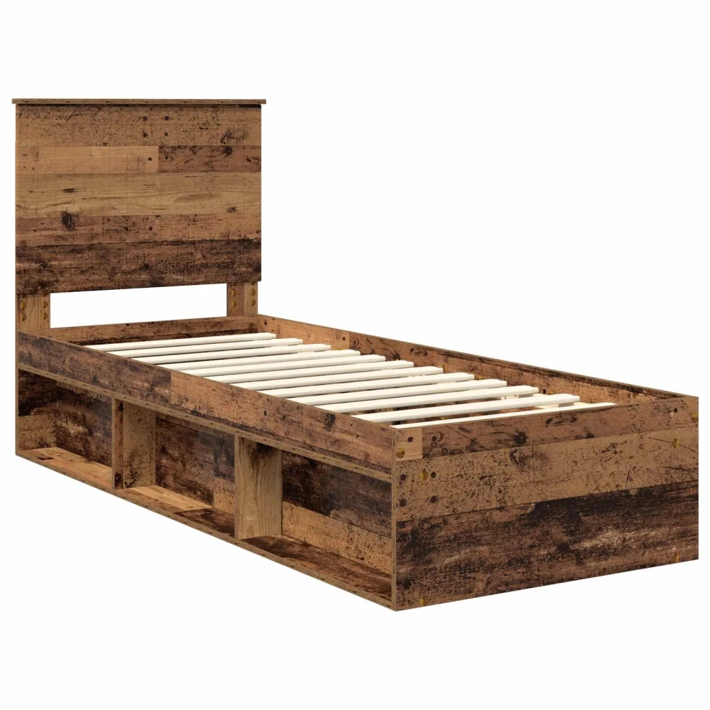 Struttura del letto-Giroletto Legno vecchio 75 x 190 cm Pino massello 417766