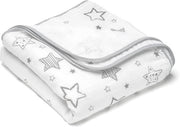 Coperta per Bambino multifunzionale - 120 x 120 cm - Bianco/Grigio - 100% Cotone Oeko-Tex