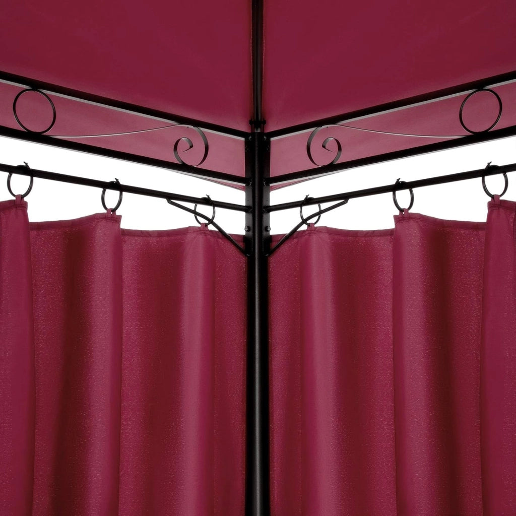 Gazebo Topas Padiglione 3x4m in Metallo Resistente Idrorepellente con Pannelli Laterali Tendone da Giardino Feste
