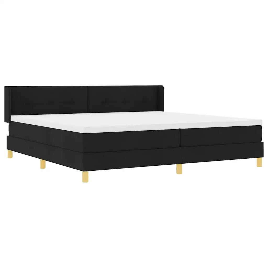 Letto a molle con materasso Nero 200 x 200 cm Tessuto 3341316