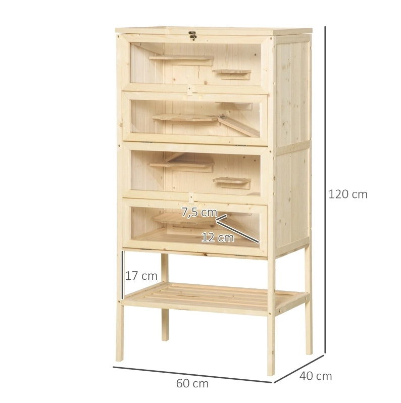 Gabbia per piccoli roditori a 5 livelli 60 x 40 x 120 cm