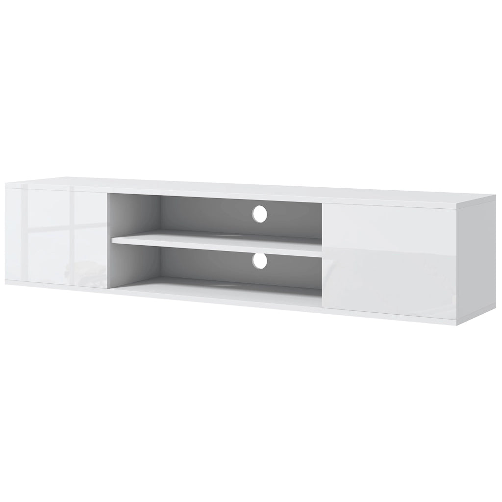 Mobile TV Muro Sospeso Contemporaneo ¨C Zephmum ¨C Bianco 140x30x30