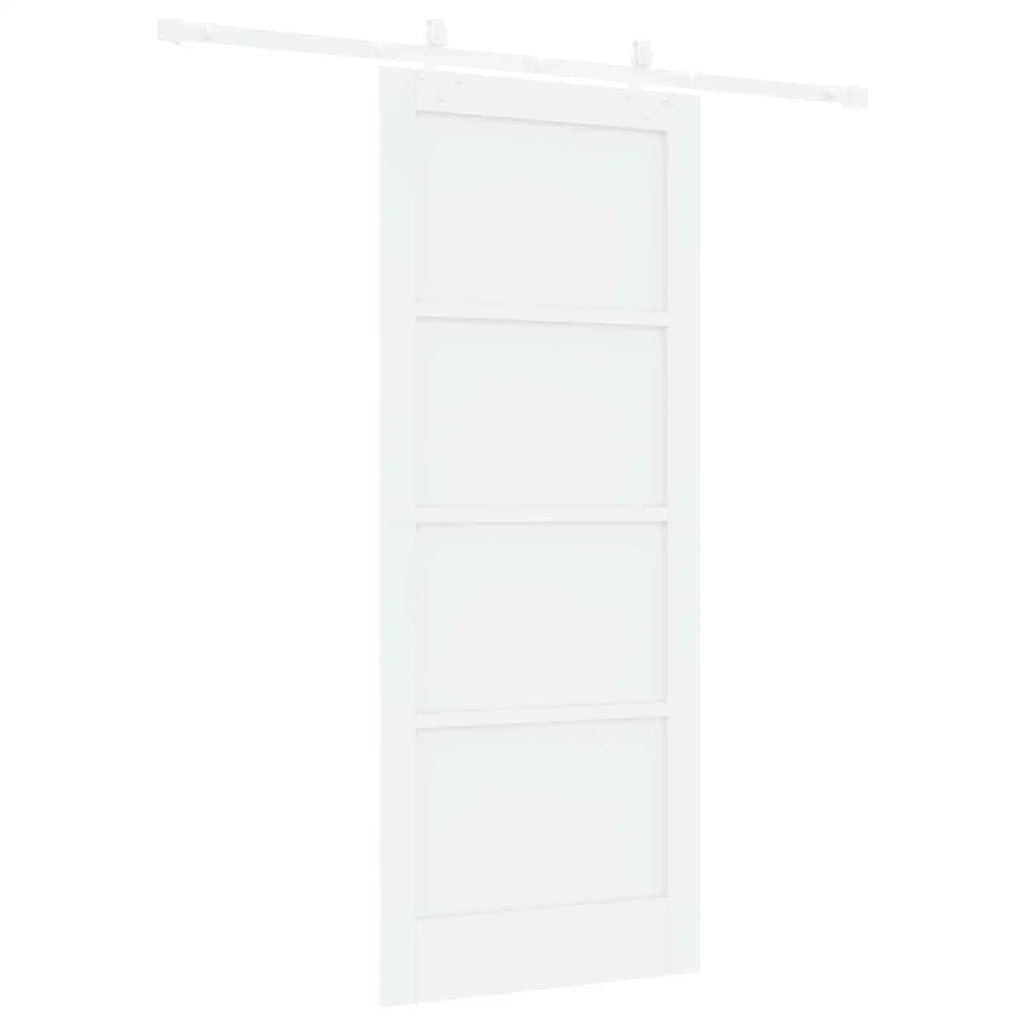 Porta scorrevole Bianco 83 x 202 cm Legno Massello di Pino 3445524