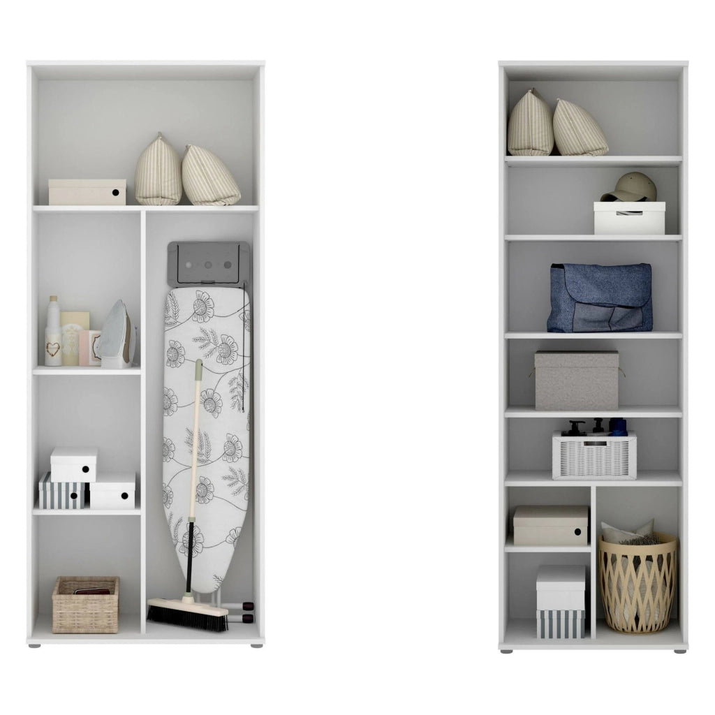 Veruno, Armadio Multiuso Grande Modulabile, 139x190h cm Bianco