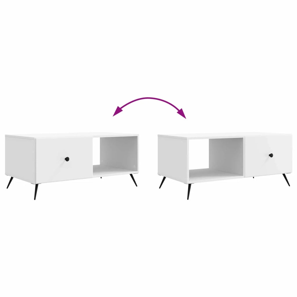 Tavolino da salotto Bianco 90 x 50 x 40 cm Legno ingegnerizzato 895645