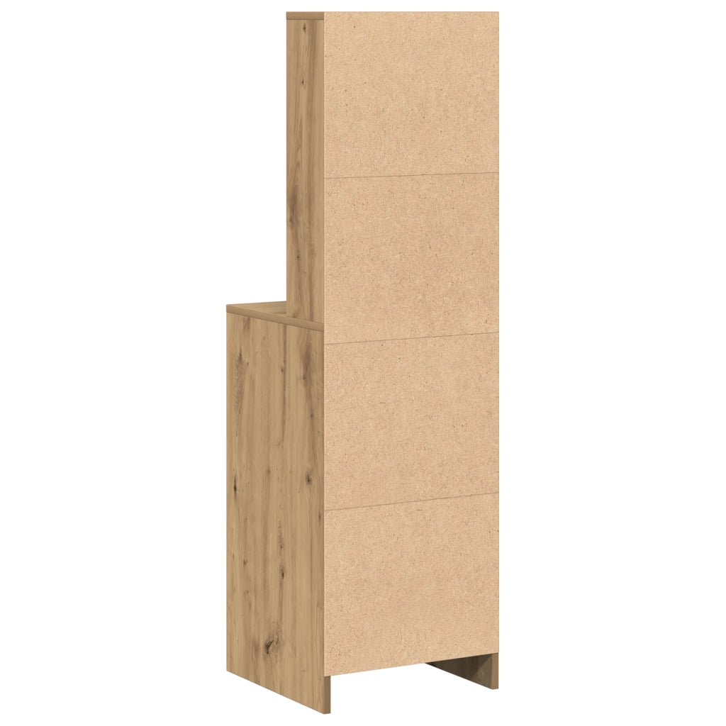 Armadio Alto Rovere Artigianale 40x41x135 cm Legno Ingegnerizzato