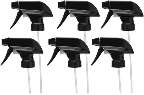 Set di 6 Spruzzatori per Flessi da 8oz/16oz - Neri - Per Giardinaggio