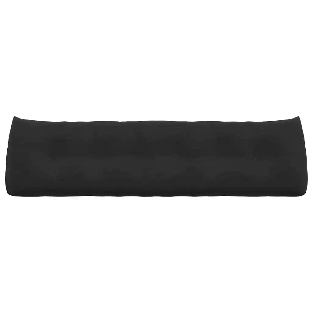 Cuscino per Schiena Nero 180 x 24 x 50 cm Velluto 42014580