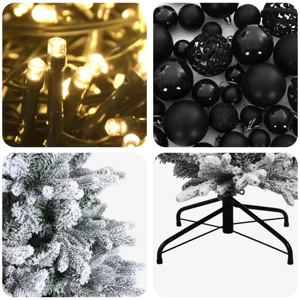 Albero di Natale artificiale con palline 240 cm 300 LED 3466381