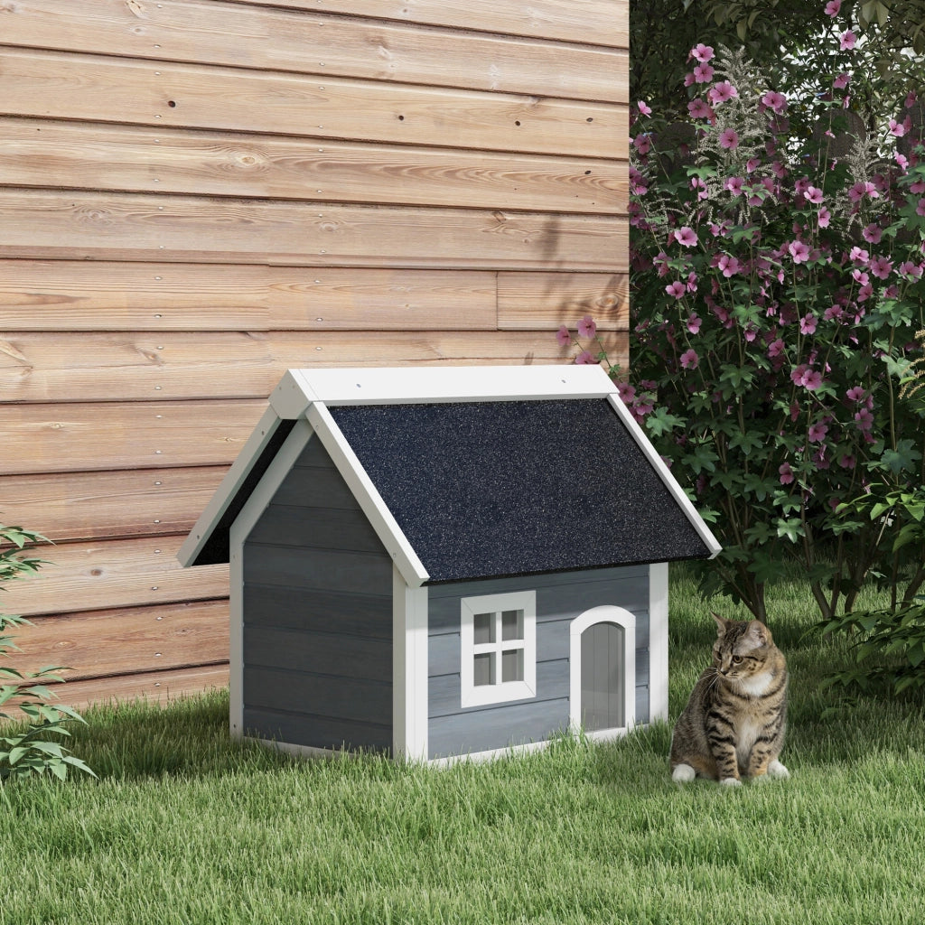 Casetta per Gatti ¨C zephmum ¨C Grigio/Bianco/Nero 77x57.5x68cm