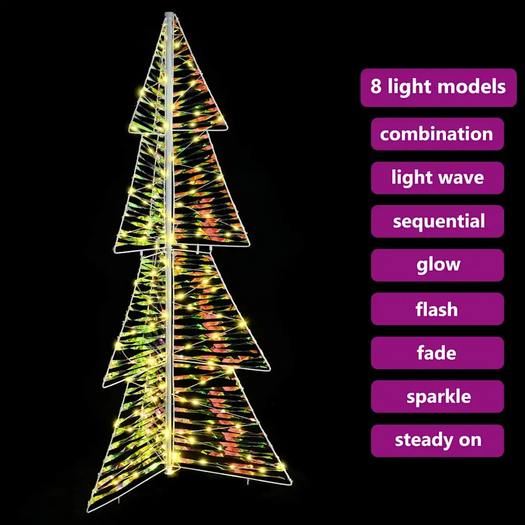 Albero di Natale | Decorazioni natalizie con 160 LED Bianco caldo 150 cm PET