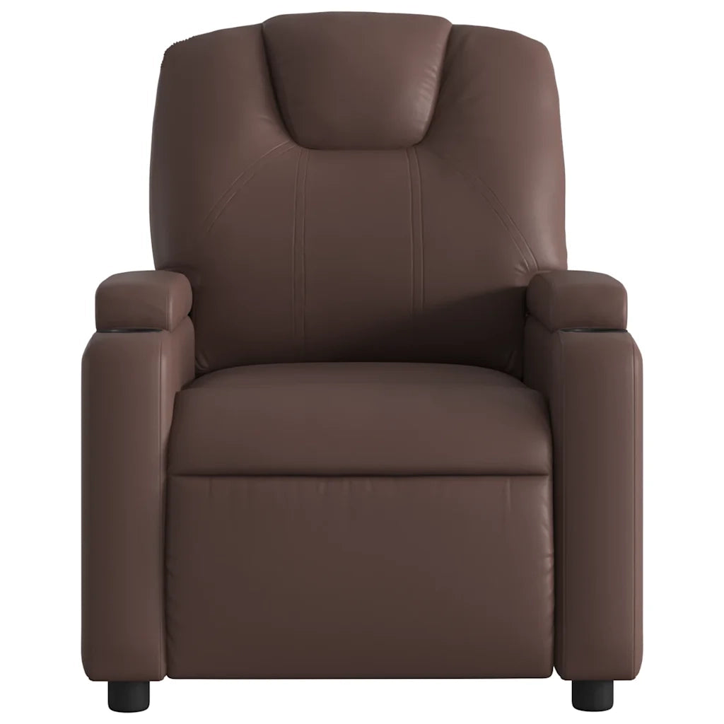 Divano Sedia-Poltrona Reclinabile Marrone in Similpelle 230934