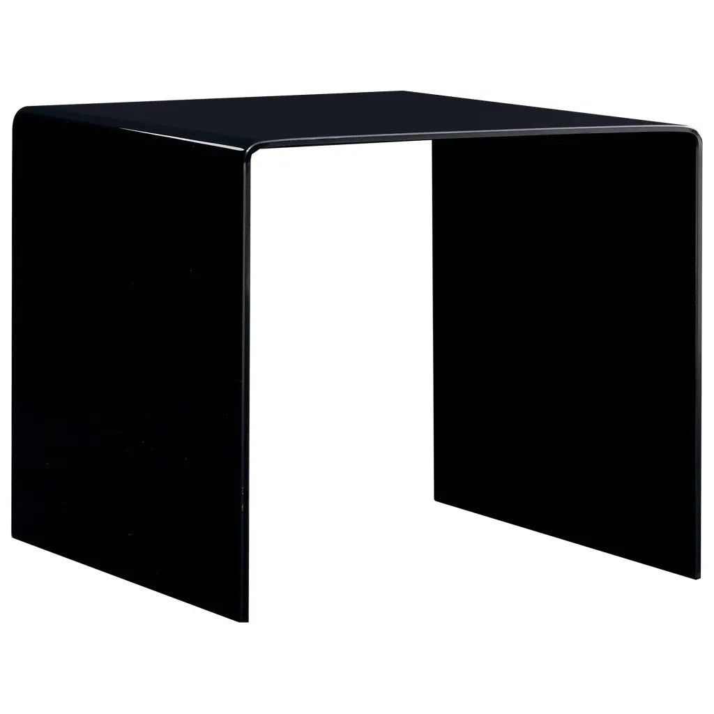 Tavolino da CaffÃ¨ Nero 50x50x45 cm in Vetro Temperato cod mxl 18326