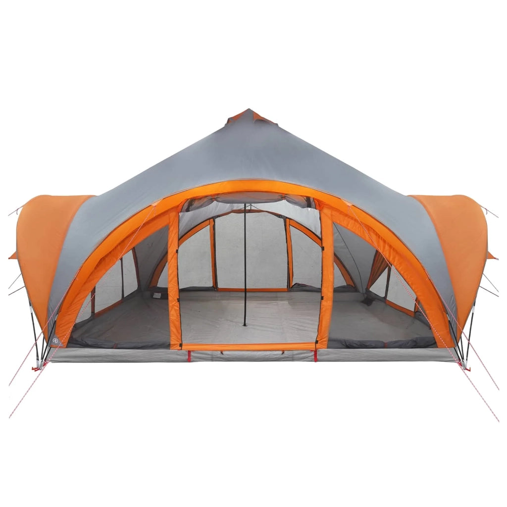 Tenda Tipi Grigio e arancione 18 Persone Poliestere e Acciaio 42028621