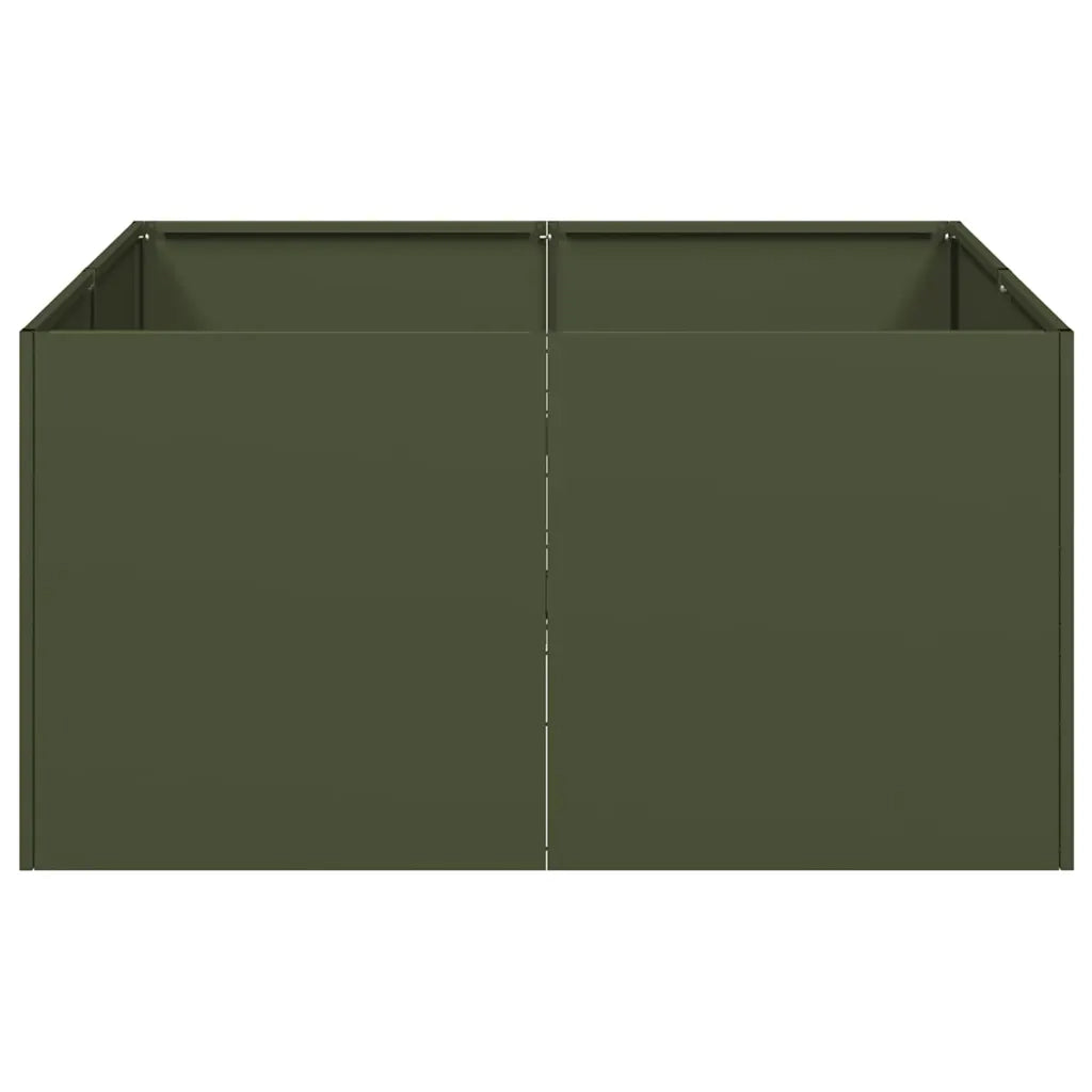 Fioriera Verde Oliva 80x80x40 cm in Acciaio Laminato a Freddo 860741