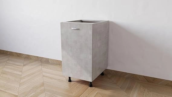 Mobile Base da 45 COMPLETO DI ANTA SPEDIZIONE IN KIT H 72 ESCLUSI PIEDINI CM L 45 CM P 55,5 CM H PIEDINI 10 CM (CEMENTO)