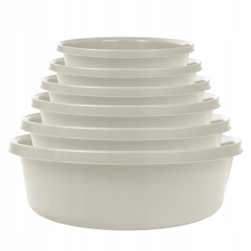 Bacinella per bucato KADAX, 4 litri, in plastica, rotonda, colore bianco.