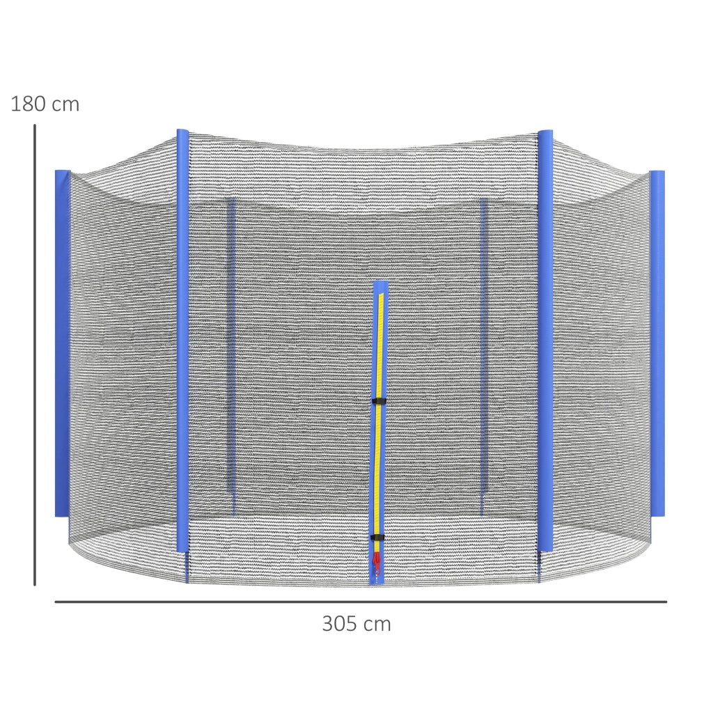 Trampolino Elastico con Rete di Sicurezza ¨C zephmum ¨C Blu e Nero ?305 cm