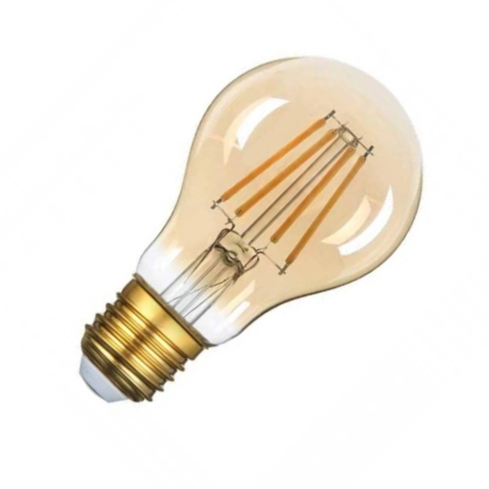 Lampadina optonica led attacco e27 2800 k luce calda vetro dorato *** potenza 8w, confezione 1