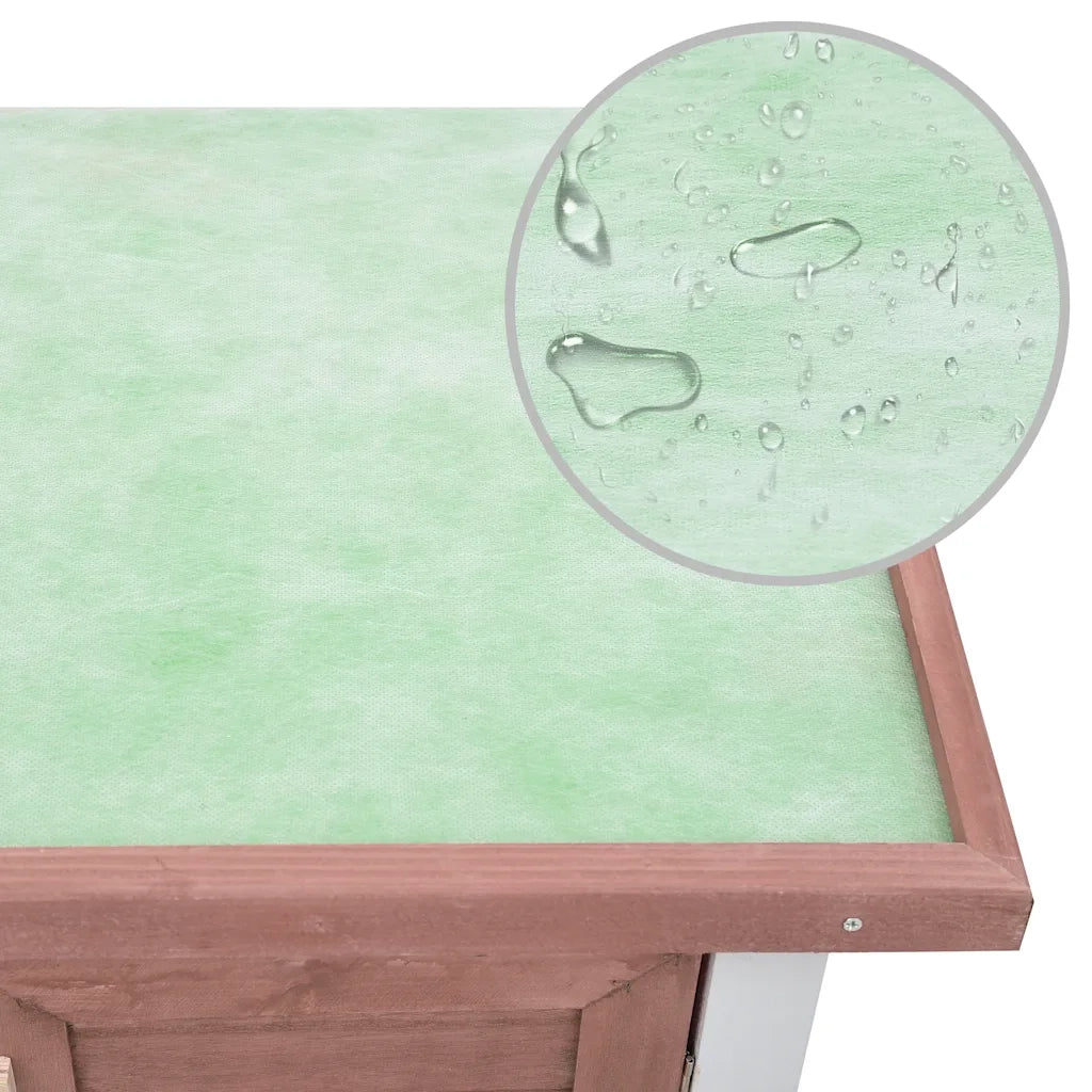 Conigliera per Esterni con 4 Porte Marrone in Legno cod mxl 53808