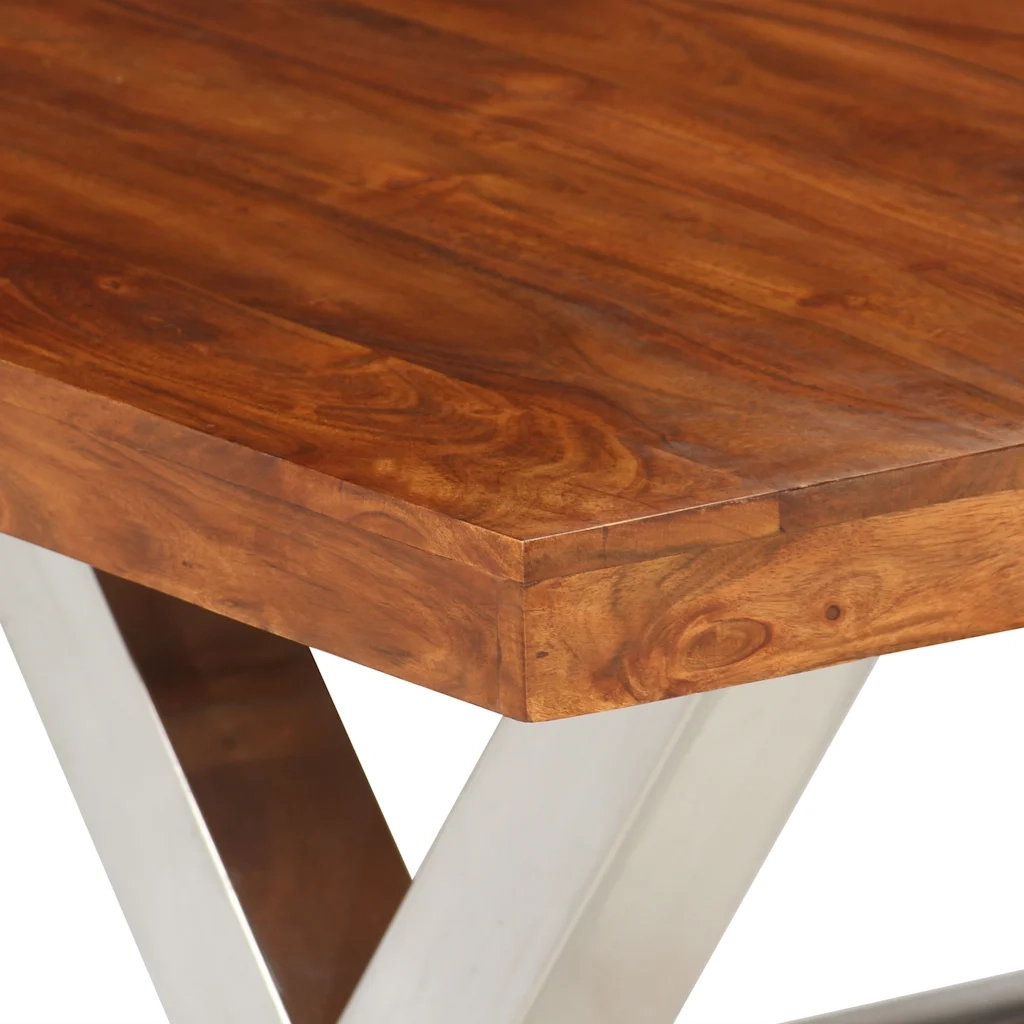 Tavolo in Legno Massello con Finitura in Sheesham 180x90x76 cm