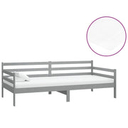 Divano letto | Sof¨¤ letto | Letto singolo con Materasso 90x200 cm Grigio in Legno di Pino