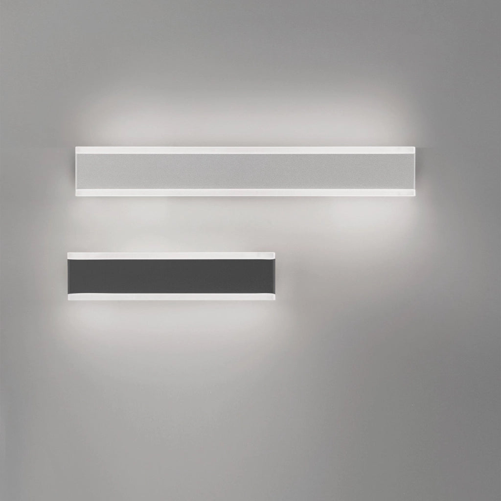 Riga Lampada da parete e soffitto a LED 27W 2180lm 3000K IP54 in alluminio bianco opaco per interni ed esterni design minimalista moderno 50.5cm