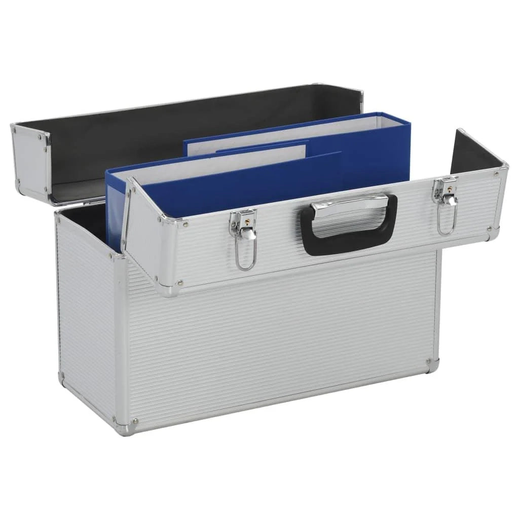 Cassetta porta attrezzi 47 x 36 x 20 cm alluminio argento 02_0003217