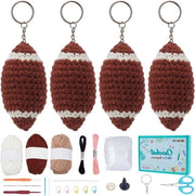 Kit di maglia a quattro pezzi per principianti con chiusura a rugby, inclusa palla di panno e tutorial video - set di maglia per adulti DIY