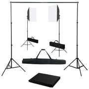 Kit professionale per studio fotografico con softbox e fondale 02_0001432