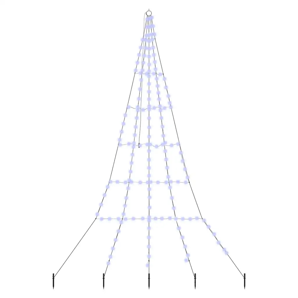 Albero di Natale | Decorazioni natalizie LED con picchetti per il terreno Blu 306 cm