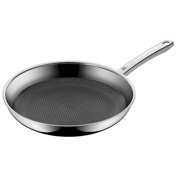 WMF 1756286411 Profi Resist Padella in Acciaio Inossidabile con Rivestimento Antiaderente a Nido d'Ape PermaDur Diametro 28 cm colore Nero e Acciaio inox