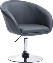 Barstoli Deluxe Industriale - Set di 1 - Sedia a bar con schienale - Sedia a bar con schienale regolabile in altezza - Pelle sintetica - Colore grigio