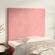 Testiera-Testata-Testiera Decorativa Rosa 80x5x118/128 cm Velluto 924709